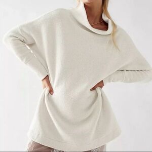 Free People Off-White Turtleneck Sweater